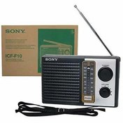 تصویر رادیو قدیمی سونی ژاپن ( آکبند ) مدل ICF-F10 