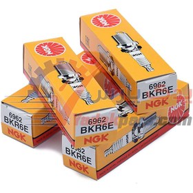 تصویر شمع BKR6E پایه کوتاه نیکل برند NGK ژاپن (بسته۴عددی) NGK Spark Plug BKR6E 6962 JAPAN