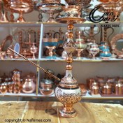 تصویر قلیان مسی نقره کوب زیبا و خاص 