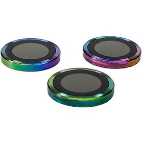 تصویر محافظ لنز رینگی آیفون 13 رنگ هفت رنگ seven colors iPhone 13 ring lens protector