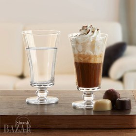 تصویر ست ۶ عددی لیوان و گیلاس پایه دار پاشاباغچه مدل دیاموند 