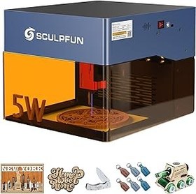 تصویر حکاکی لیزری SCULPFUN iCube Pro، برش لیزری سریع خروجی 5 وات، دستگاه حکاکی لیزری منطقه حکاکی 130x130 میلی‌متری با سیستم فیلتر، حکاکی لیزری قابل حمل برای چوب، فلز با کنترل برنامه - ارسال 20 روز کاری SCULPFUN iCube Pro Laser Engraver, 5W Output Fast Laser Cutter, 130x130mm Engraving Area Laser Engraving Machine with Filtering System, App Control Portable Laser Engraver for Wood, Metal