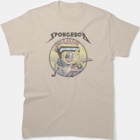 تصویر تیشرت باب اسفنجی طرح Heavy Metal Rock ا Heavy Metal Rock Spongebob T-shirt Heavy Metal Rock Spongebob T-shirt