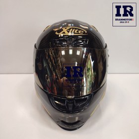 تصویر کلاه کاسکت فک ثابت مسابقه Nolan group X-lite X803RS ultra carbon - مشکی طلایی 