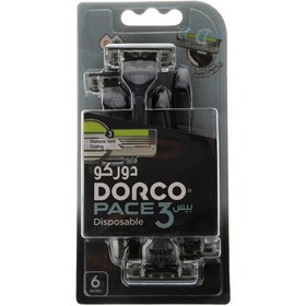 تصویر خودتراش دورکو مدل pace3 disposable بسته 6 عددی ا Dorco pace3 disposable shaver 6pcs Dorco pace3 disposable shaver 6pcs