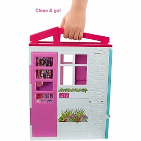 تصویر خانه قابل حمل باربی Barbie Dollhouse Playset, Multicolor - زمان ارسال 15 تا 20 روز کاری 