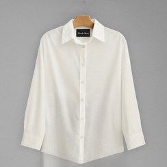 تصویر شومیز سفید دخترانه لینن 