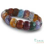 تصویر دستبند سنگی عقیق شجر طرح آوای طبیعت کد N655 