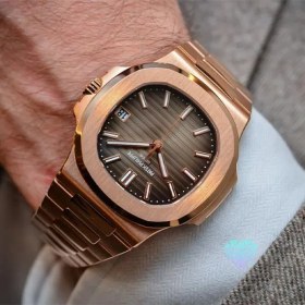 تصویر ساعت مچی مردانه پتک فیلیپ ناتیلوس رزگلد صفحه رزگلد پتک فیلیپ ( Patek Philippe )