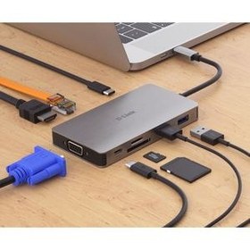 تصویر هاب USB-C دی لینک 9 پورت مدل DUB-M910 D-link Hub DUB-M910 with 9 ports