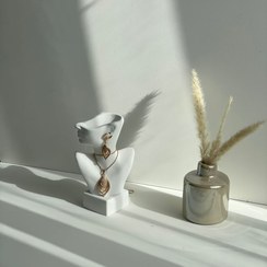 تصویر استند نیم‌رخ گردنبند و گوشواره 