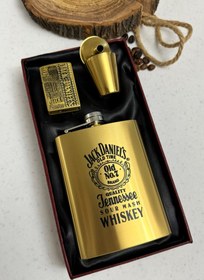 تصویر قمقمه جیبی فندکدار مدل گلد 