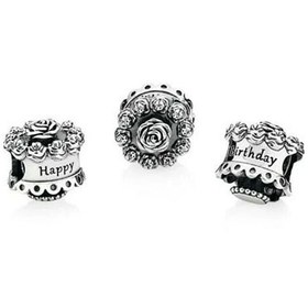 تصویر چارم کیک تولد پاندورا Pandora Happy Birthday Cake Charm
