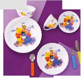 تصویر سرویس غذاخوری 5 پارچه کودک پارس اپال طرح پو کد 670 