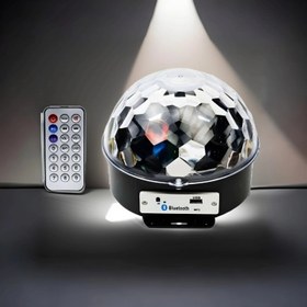 تصویر اسپیکر بلوتوث‌دار هوشمند نیم‌کره موزیکال بهمراه ریموت کنترل Bulb Bluetooth musicall smart disco light