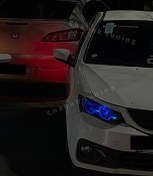 تصویر چرغ جلو اسپرت ساینا / کوئیک طرح i8 آبی داخل مشکی 