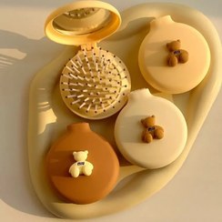 تصویر ست برس و آینه تاشو مسافرتی خرسی 