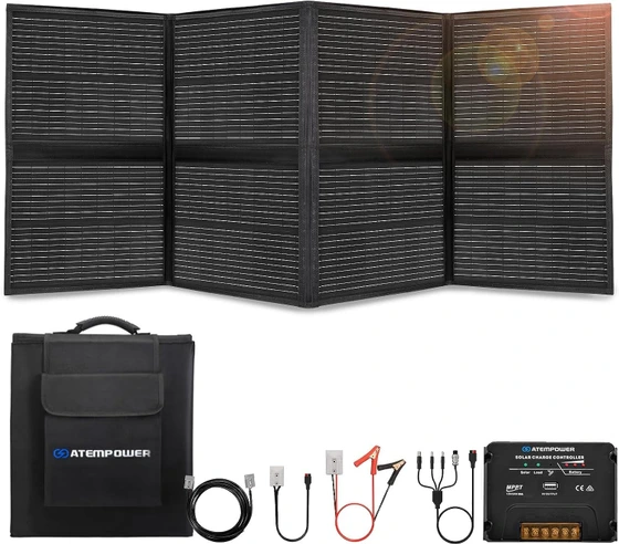 خرید و قیمت ATEM Power 200W Monocrystalline Solar Panels Portable Solar ...