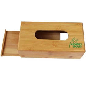 تصویر جا دستمالی بامبو کدJ78 Bamboo napkin holder code J78