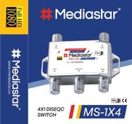تصویر سوئیچر آنتن ۱ به ۴ مدیا استار مدل MS-1X4 FULL HD 