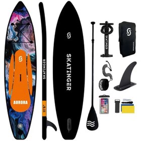 تصویر پدل‌برد AURORA برند SKATINGER رنگ نارنجی 