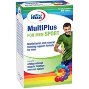 تصویر قرص مولتی پلاس فور من اسپرت یوروویتال 60 عدد Eurho Vital Multiplus For Men Sport 60 Tabs