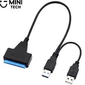 تصویر تبدیل USB3.0 به ساتا + برق 12ولت مینی تک 