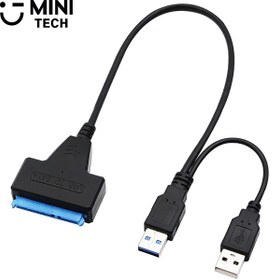 تصویر تبدیل USB3.0 به ساتا + برق 12ولت مینی تک 