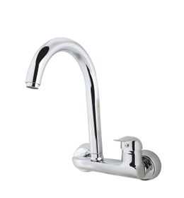 تصویر شیر ظرفشویی دیواری پادرا مدل آلفا کروم Padra wall-mounted faucet, Alpha Chrome model