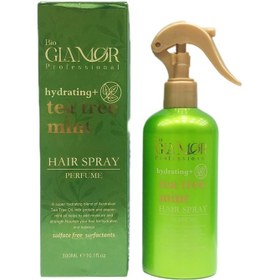 تصویر شیر مو و عطر مو گلامور چای سبز glamor tea tree mint hair spray 