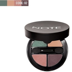 تصویر سایه چشم چهار رنگ نوت مدل لومینوس شماره 0 Note Eyeshadow 4 Color Luminous No 0