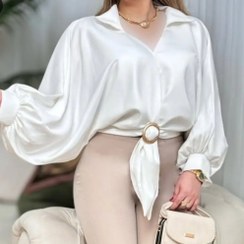 تصویر شومیز نفس سایز ۴۴ و ۴۶ رنگ سفید 