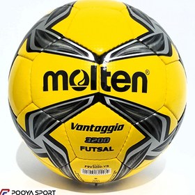 تصویر توپ فوتسال مولتن ونتاژیو 3200 Stitched futsal ball Molten model Ventagio 3200 size 4