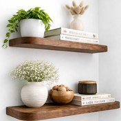 تصویر شلف باکس لبه منحنی(روکش گردو) 