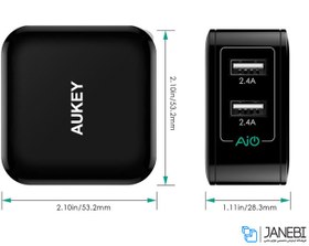 تصویر شارژر دیواری آکی Aukey PA-U38 Wall Charger 