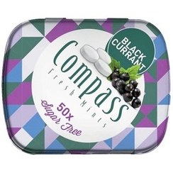 تصویر خوشبو کننده دهان کامپس با طعم توت سیاه بسته 50 عددی خوشبوکننده دهان کامپس ۱۴ گرم توت سیاه