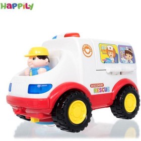 تصویر اسباب بازی آمبولانس با تجهیزات پزشکی 36+ ماه هولا تویز Hola Toys Ambulance Car Toy code:836