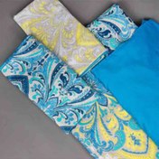 تصویر سرویس کاور لحاف یکنفره 4 تکه طرح ماهمون آبی- لایکو 