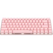 تصویر کیبورد مخصوص بازی آجز مدل AK33 Mechanical - صورتی 