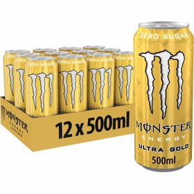 تصویر انرژی زا مانستر اروپایی 500 میلی لیتر - Monster Ultra Golden Pineapple بسته 12 عددی عمده 