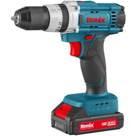 تصویر کیت دریل شارژی  33 پارچه رونیکس دو باتری مدل RS-8615 Cordless Drill Set Ronix RS-8615