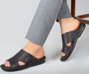 تصویر صندل مردانه چرم طبیعی تبریز کد ۳۱۸ 