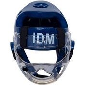 تصویر کلاه تکواندو مدل IDM به همراه نقاب محافظ صورت 
