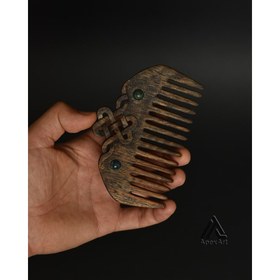 تصویر شانه چوبی طرح گره 