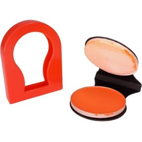 تصویر گچ مو سکه ای قرمز 