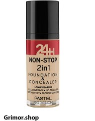 تصویر کرم پودر و کانسیلر 2 در 1 پاستل کد 604 پرو فشن PASTEL PRO FASHION مدل 24H Non Stop 