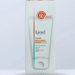 تصویر کرم ضد آفتاب بی رنگ +SPF50 لایسل مدل Sunsel Liesel Sunsel pollution defense sunscreen