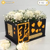 تصویر باکس گل چوبی b162 