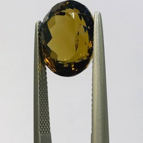 تصویر نگین کوارتز عسلی اصل سایز 14*11 