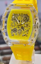 تصویر ساعت مچی ریچارد میل بند زرد|Richard Mille yellow strap watch 